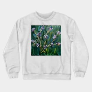 Some abstract flowers growing on a branch in some or my favorite colors and metallic paint Crewneck Sweatshirt